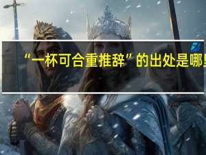 “一杯可合重推辞”的出处是哪里