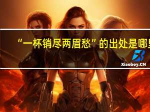 “一杯销尽两眉愁”的出处是哪里