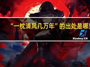 “一枕清风几万年”的出处是哪里