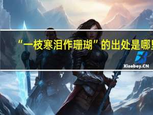 “一枝寒泪作珊瑚”的出处是哪里