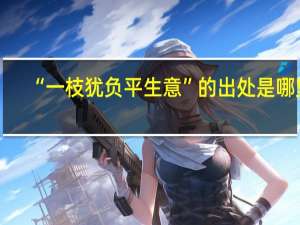“一枝犹负平生意”的出处是哪里
