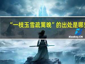 “一枝玉雪疏篱晚”的出处是哪里