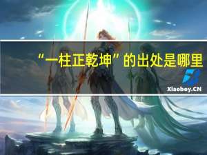 “一柱正乾坤”的出处是哪里