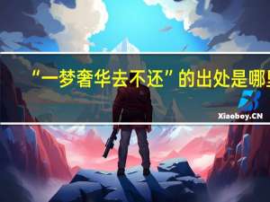 “一梦奢华去不还”的出处是哪里
