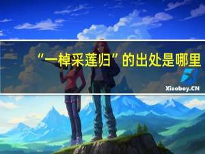 “一棹采莲归”的出处是哪里