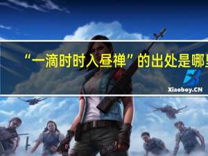 “一滴时时入昼禅”的出处是哪里