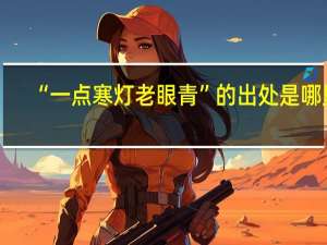 “一点寒灯老眼青”的出处是哪里