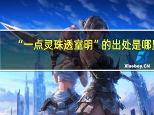 “一点灵珠透室明”的出处是哪里