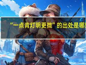 “一点青灯明更微”的出处是哪里
