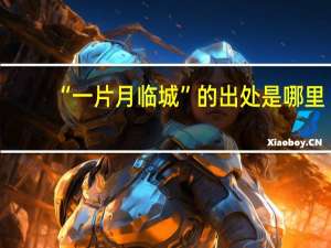 “一片月临城”的出处是哪里