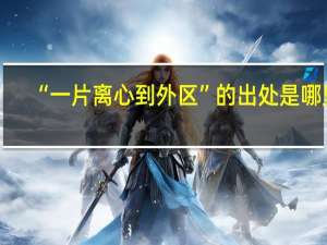 “一片离心到外区”的出处是哪里