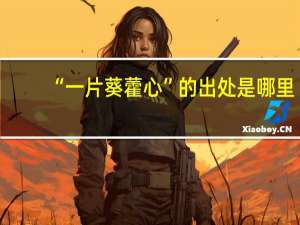 “一片葵藿心”的出处是哪里