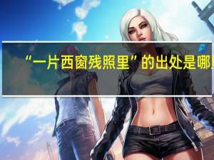“一片西窗残照里”的出处是哪里