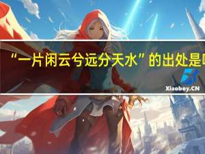 “一片闲云兮远分天水”的出处是哪里