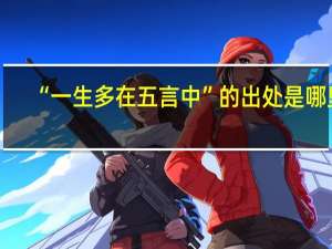 “一生多在五言中”的出处是哪里