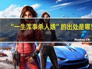 “一生浑事杀人嬉”的出处是哪里