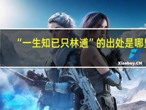 “一生知已只林逋”的出处是哪里