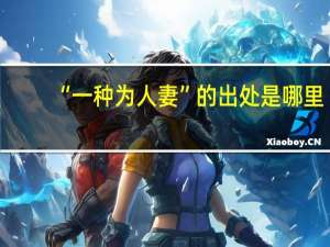 “一种为人妻”的出处是哪里
