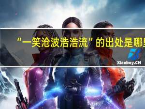 “一笑沧波浩浩流”的出处是哪里