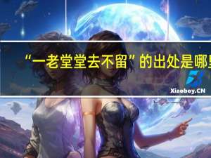 “一老堂堂去不留”的出处是哪里