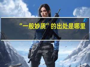“一般妙质”的出处是哪里