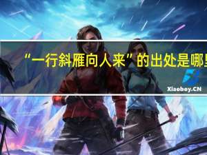 “一行斜雁向人来”的出处是哪里