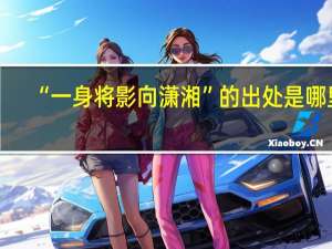 “一身将影向潇湘”的出处是哪里