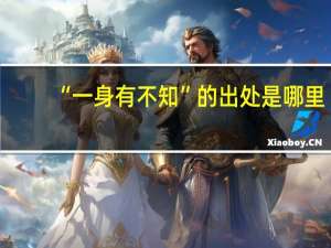 “一身有不知”的出处是哪里