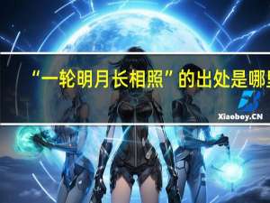 “一轮明月长相照”的出处是哪里