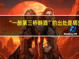 “一醉第三桥畔酒”的出处是哪里