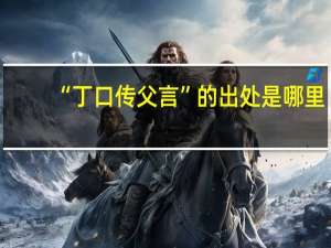 “丁口传父言”的出处是哪里