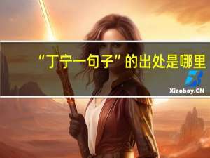“丁宁一句子”的出处是哪里
