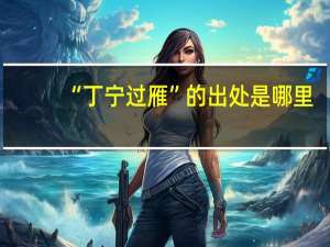“丁宁过雁”的出处是哪里