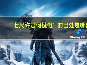 “七尺许君何慷慨”的出处是哪里