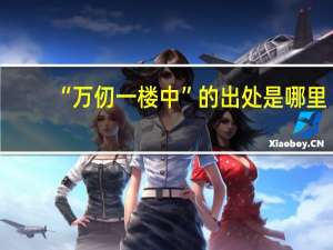 “万仞一楼中”的出处是哪里