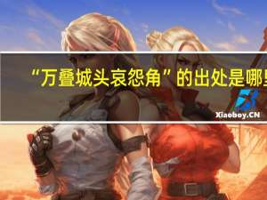 “万叠城头哀怨角”的出处是哪里