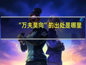 “万夫莫向”的出处是哪里