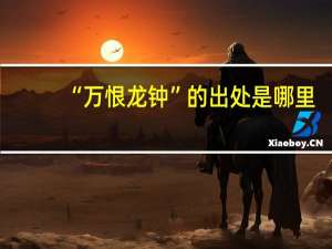 “万恨龙钟”的出处是哪里