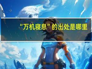 “万机寝息”的出处是哪里