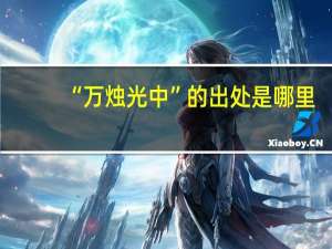 “万烛光中”的出处是哪里