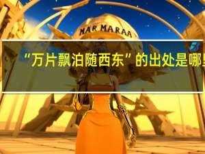 “万片飘泊随西东”的出处是哪里