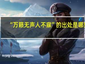 “万籁无声人不寐”的出处是哪里