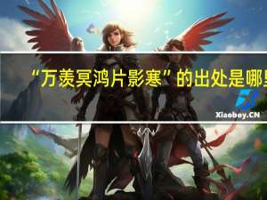 “万羡冥鸿片影寒”的出处是哪里