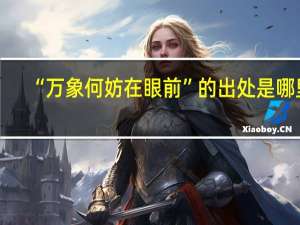 “万象何妨在眼前”的出处是哪里