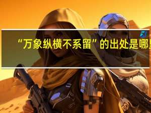“万象纵横不系留”的出处是哪里