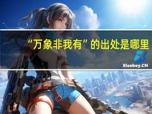 “万象非我有”的出处是哪里