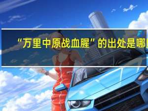 “万里中原战血腥”的出处是哪里
