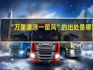 “万里凄凉一笛风”的出处是哪里