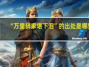 “万里辞家堪下泪”的出处是哪里
