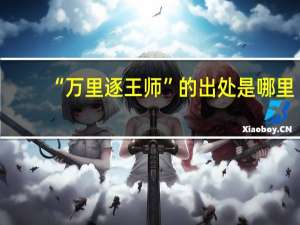 “万里逐王师”的出处是哪里